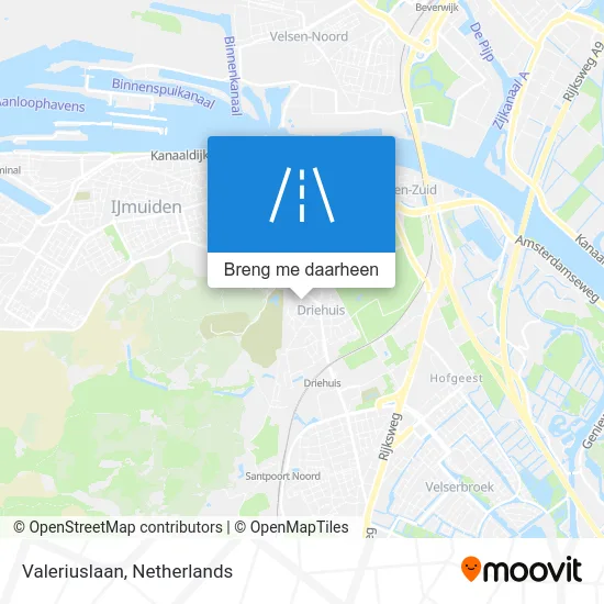 Valeriuslaan kaart