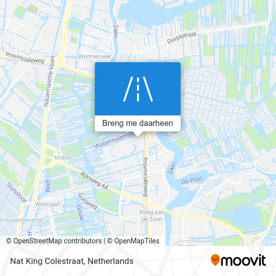 Nat King Colestraat kaart