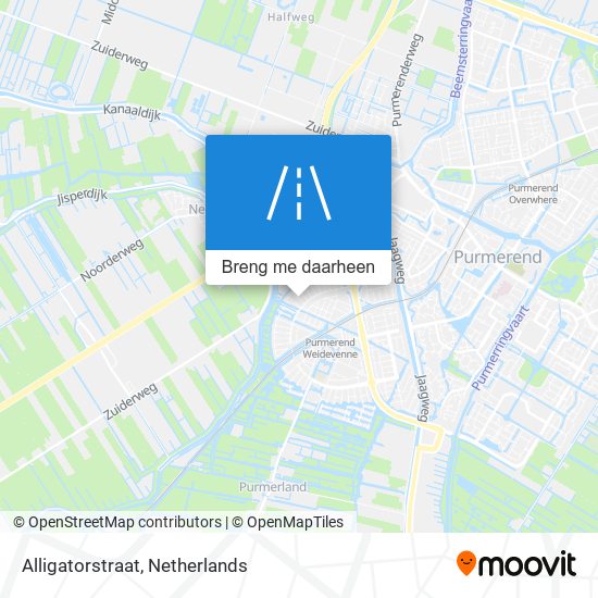 Alligatorstraat kaart