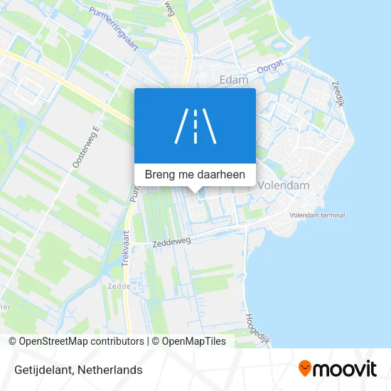 Getijdelant kaart