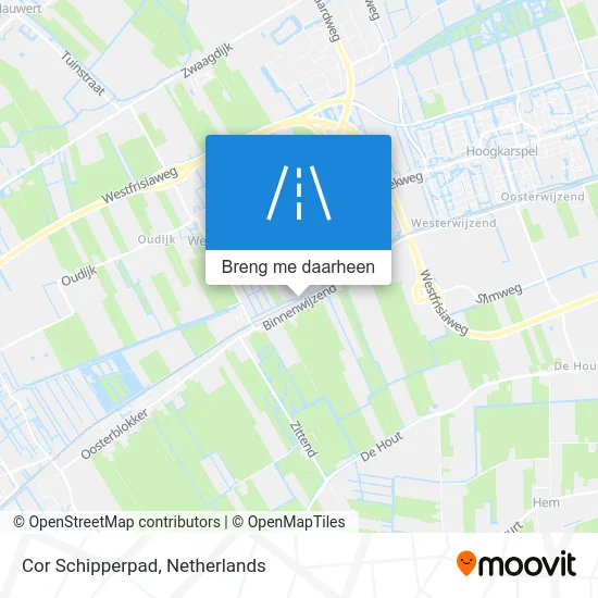 Cor Schipperpad kaart