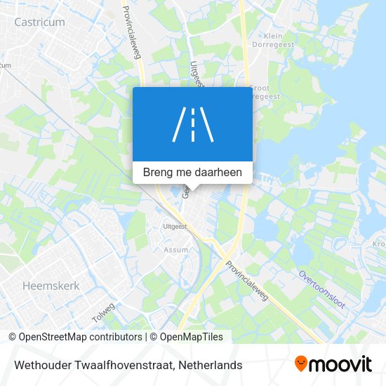 Wethouder Twaalfhovenstraat kaart