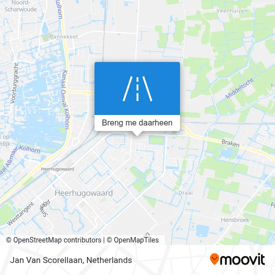 Jan Van Scorellaan kaart
