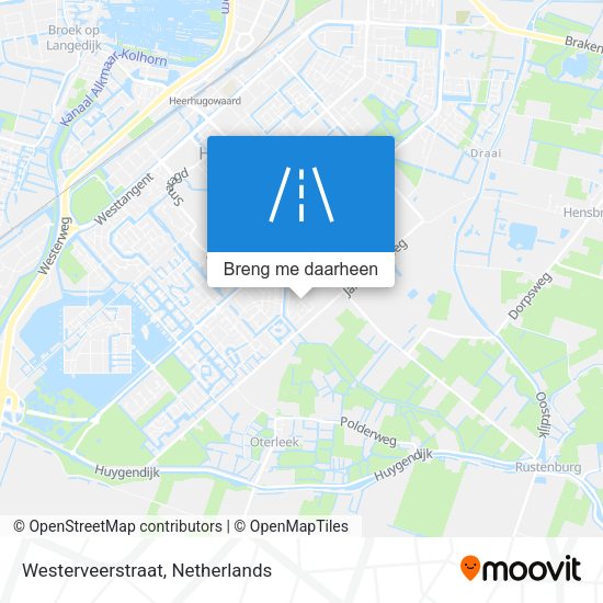 Westerveerstraat kaart