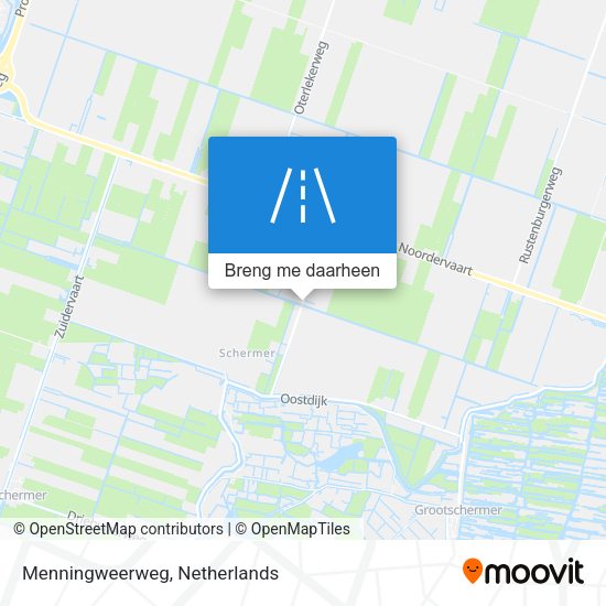 Menningweerweg kaart