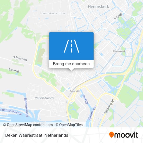 Deken Waarestraat kaart