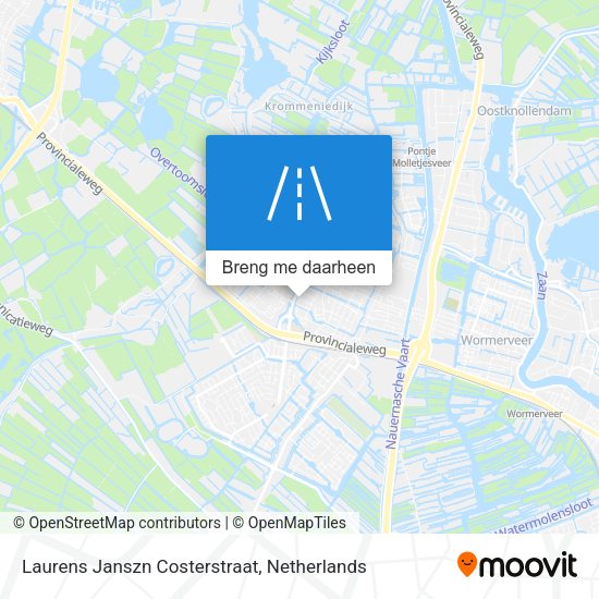 Laurens Janszn Costerstraat kaart