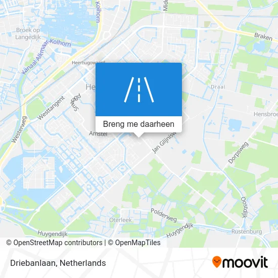 Driebanlaan kaart