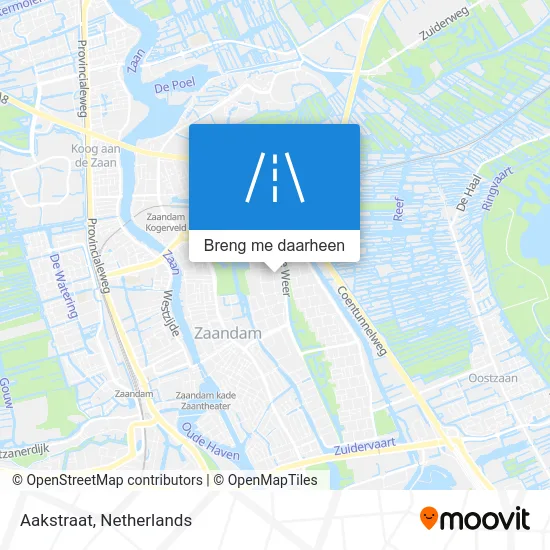 Aakstraat kaart