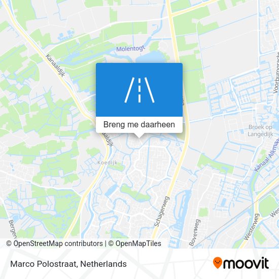Marco Polostraat kaart