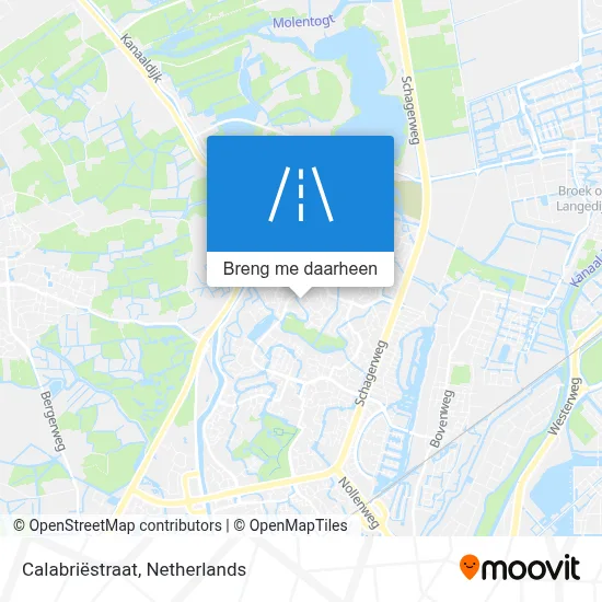 Calabriëstraat kaart