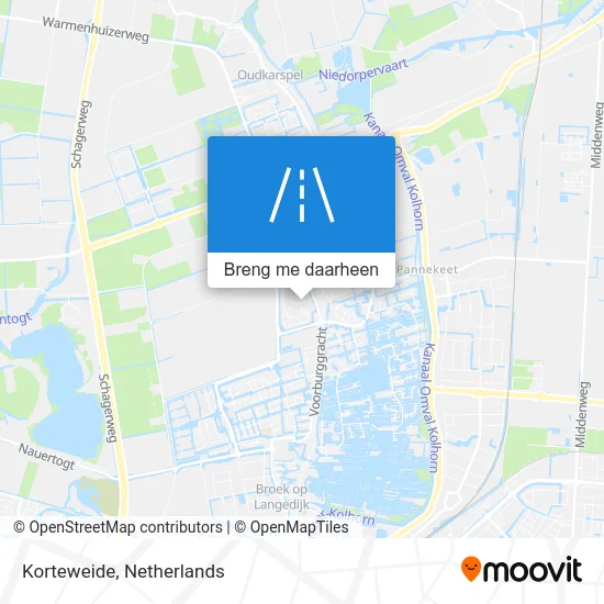 Korteweide kaart