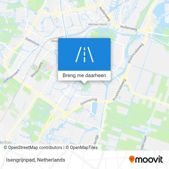 Isengrijnpad kaart