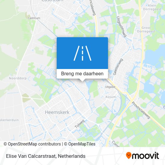 Elise Van Calcarstraat kaart