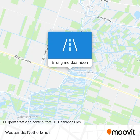 Westeinde kaart