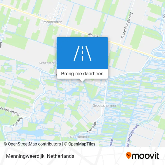 Menningweerdijk kaart