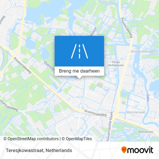 Teresjkowastraat kaart