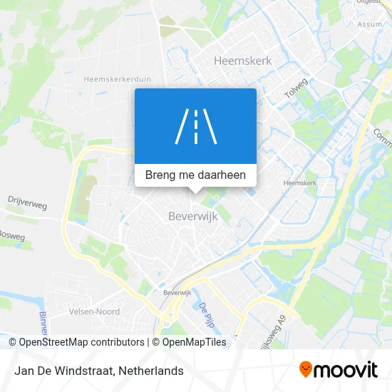 Jan De Windstraat kaart