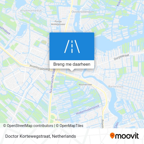 Doctor Kortewegstraat kaart