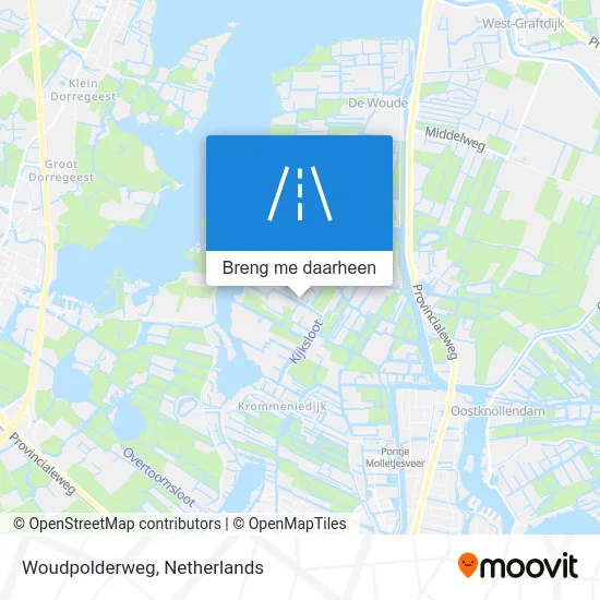 Woudpolderweg kaart