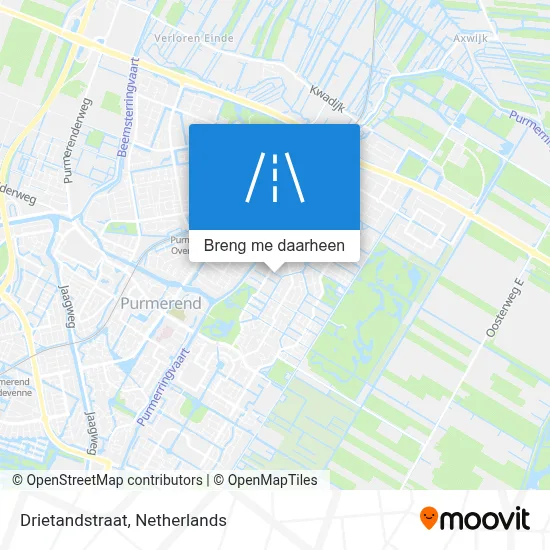 Drietandstraat kaart