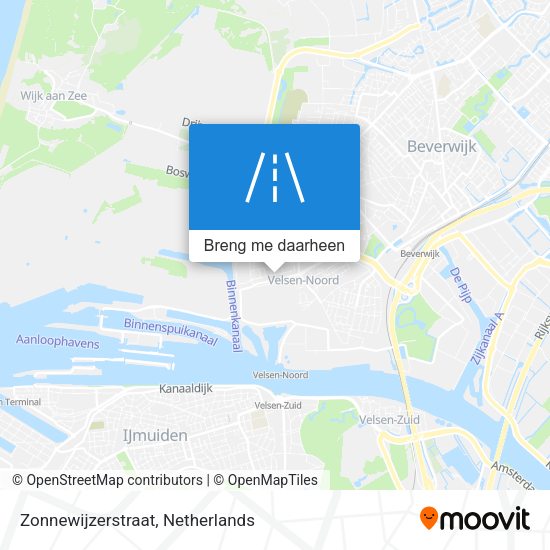 Zonnewijzerstraat kaart