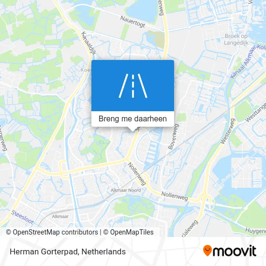 Herman Gorterpad kaart