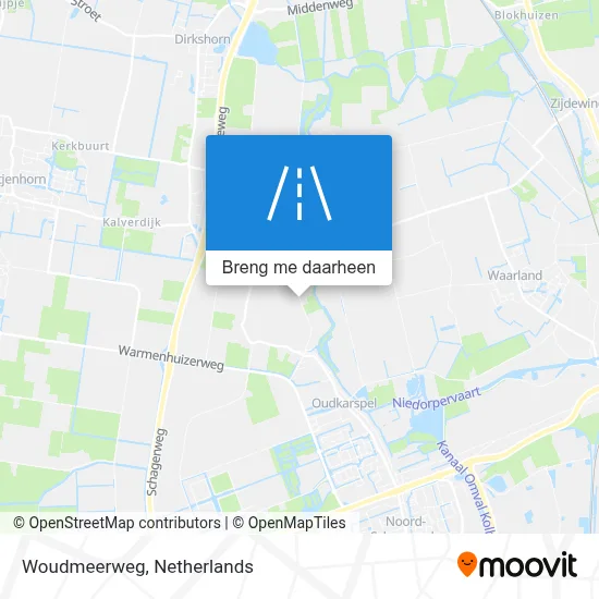 Woudmeerweg kaart