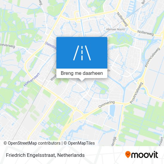 Friedrich Engelsstraat kaart