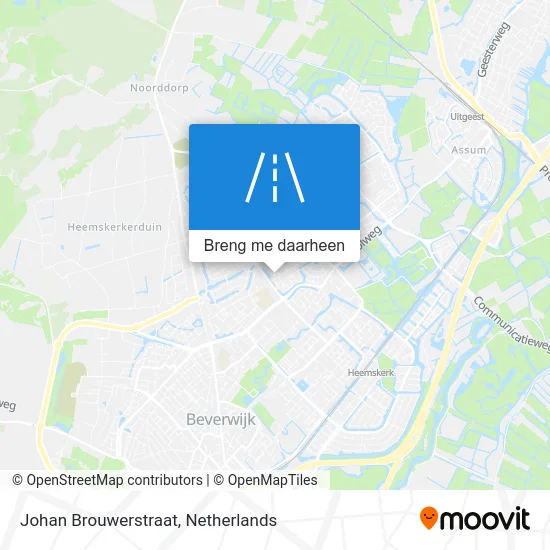 Johan Brouwerstraat kaart
