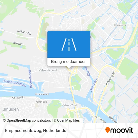 Emplacementsweg kaart