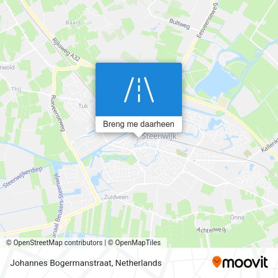 Johannes Bogermanstraat kaart