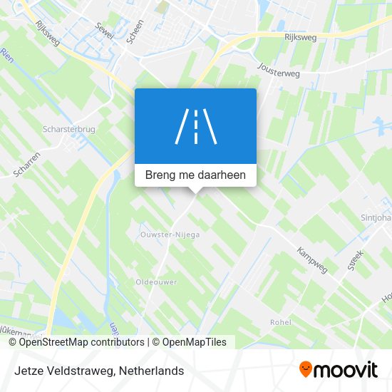 Jetze Veldstraweg kaart