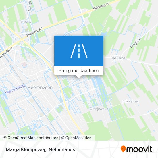 Marga Klompéweg kaart