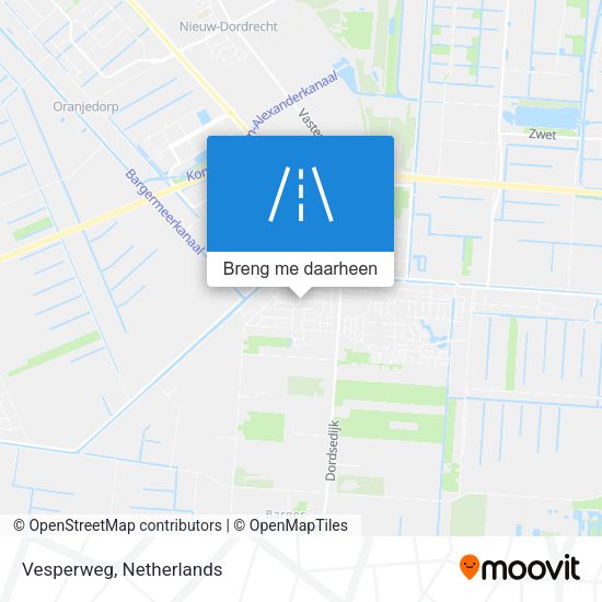 Vesperweg kaart