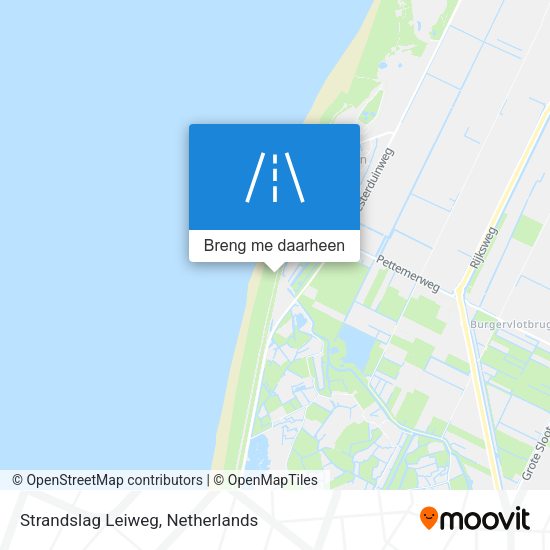 Strandslag Leiweg kaart