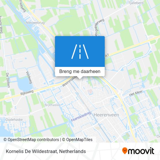 Kornelis De Wildestraat kaart