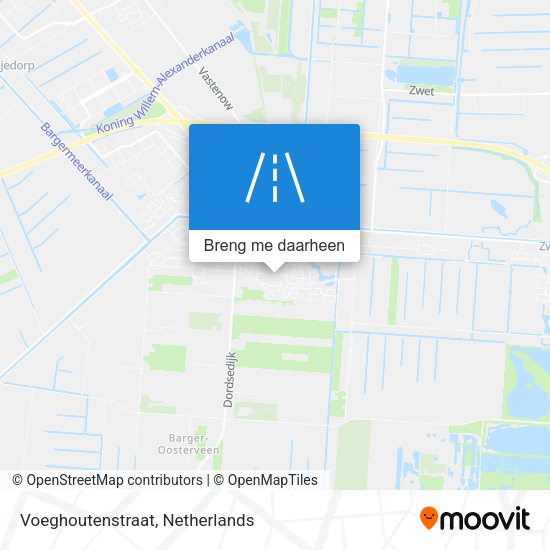 Voeghoutenstraat kaart