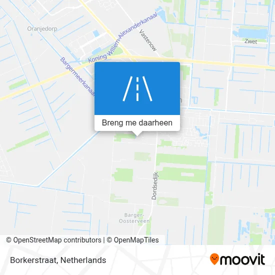 Borkerstraat kaart