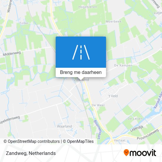 Zandweg kaart