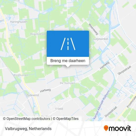 Valbrugweg kaart