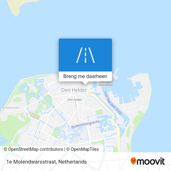 1e Molendwarsstraat kaart