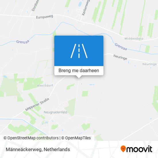 Männeäckerweg kaart