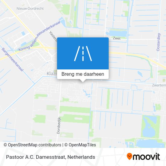 Pastoor A.C. Damesstraat kaart
