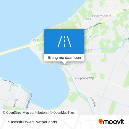 Haukessluisweg kaart