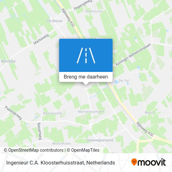 Ingenieur C.A. Kloosterhuisstraat kaart
