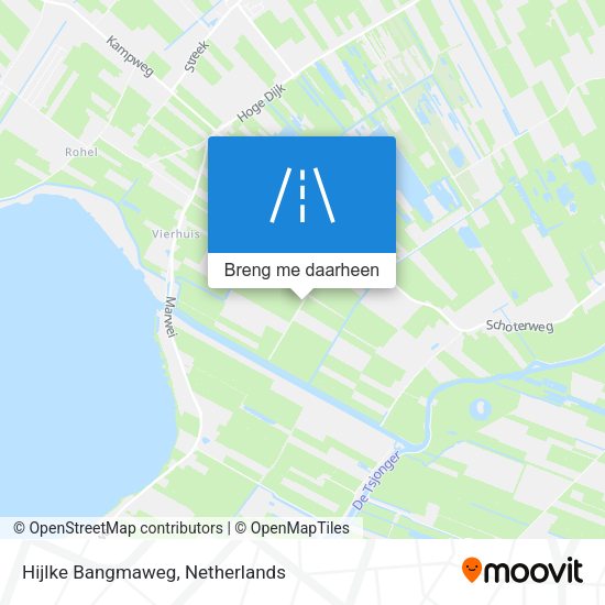 Hijlke Bangmaweg kaart