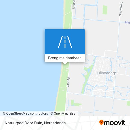 Natuurpad Door Duin kaart