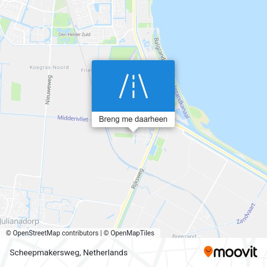 Scheepmakersweg kaart