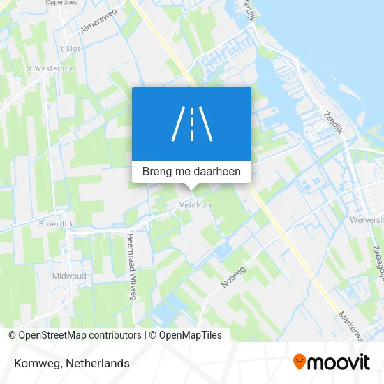 Komweg kaart